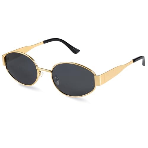 livho Oval Trendy Polarized Sunglasses Women Men, Retro Sun Glasses for Women Men 2025, Vintage Classic UV Protection Shades