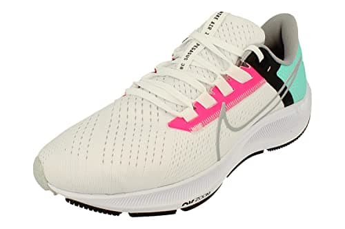 Nike Air Zoom Pegasus 38 Mens Running Trainers CW7356 Sneakers Shoes (UK 7 US 8 EU 41, White Wolf Grey Hyper Pink 102)