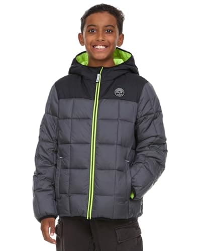 Gerry Packable Puffer Jackets for Girls and Boys, Hooded Girls and Boys Winter Coat