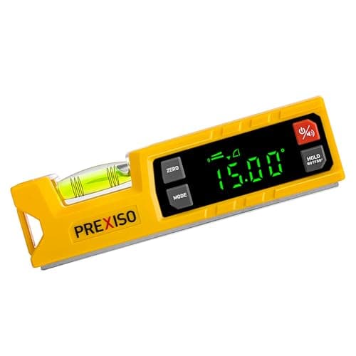PREXISO Digital Level & Digital Protractor, 7 inch Angle Finder 0-90° & 0-180° Range, Electronic Bubble Inclinometer with Magnetic V-Groove & Audio Indicator for Woodwork, Saw & Home Drainage Leveling