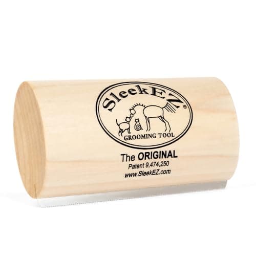 SleekEZ Dog Brush for Shedding & Dog Grooming Supplies | Pet Hair Removal Tool | Great For All Fur Types | For Short, Medium, & Long Hair Pets | Reduces Shedding by 95% | Made in USA | 5 inch