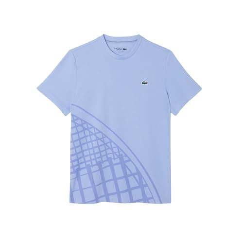 Lacoste Men's Sport Ultra-Dry Printed Tennis T-Shirt, Delphinium, X-Large