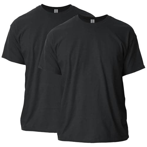 Gildan Men's Ultra Cotton T-Shirt, Style G2000, Multipack, Black (2-Pack), X-Large