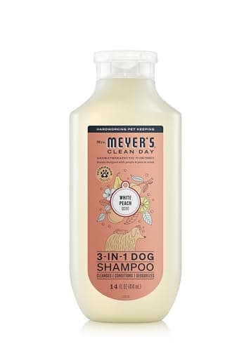 MRS. MEYER'S Clean Day 3 in 1 Dog Shampoo, White Peach Scent, 14oz