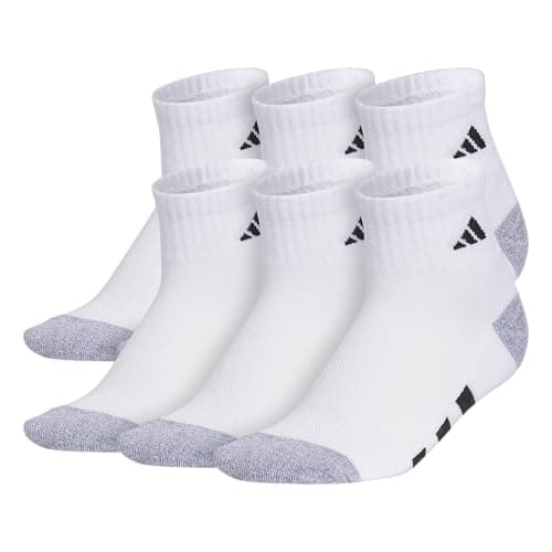 adidas Unisex Kids Quarter Ankle Socks for Boys and Girls Youth (6-Pack) Athletic Cushioned and Comfortable