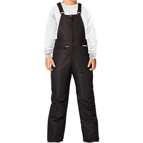 Arctix Kids Insulated Snow Bib Overalls, Black, X-Small
