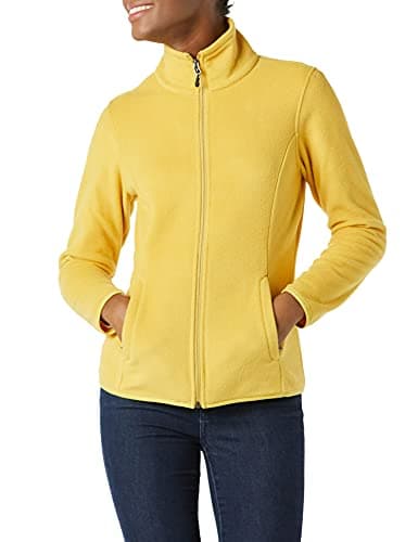 Amazon Essentials Women's Classic-Fit Full-Zip Polar Soft Fleece Jacket (Available in Plus Size), Dark Yellow, Medium