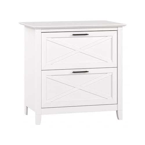 Bush Furniture Key West Lateral File Cabinet, Modern Farmhouse 2 Drawer File Cabinet for Home Office