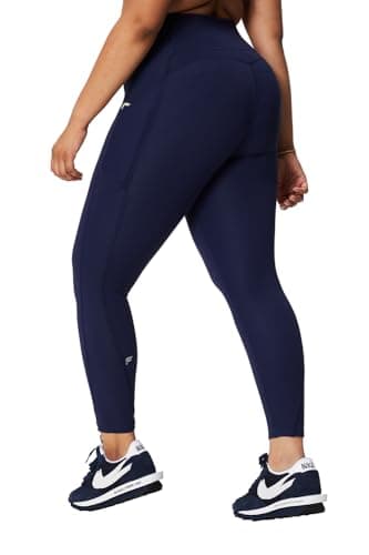 Fabletics Women's Oasis PureLuxe High-Waisted 7/8 Legging, Light Compression, Buttery Soft, XXS, Deep Navy