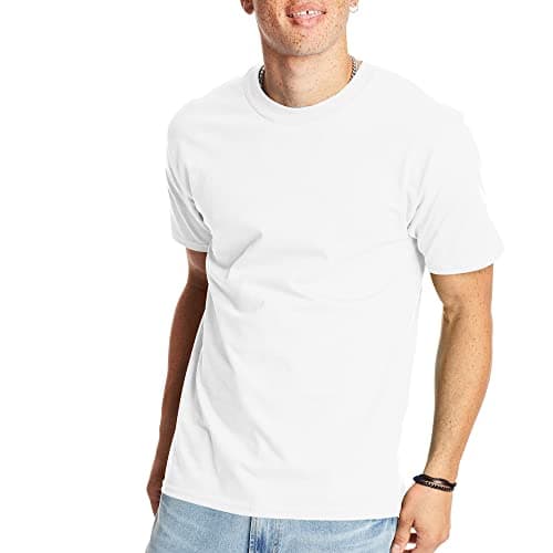 Hanes Mens Beefyt T-shirt, Heavyweight Cotton Crewneck Tee, 1 Or 2 Pack, Available In Tall Sizes Fashion-t-shirts, White - 1 Pack, Large US