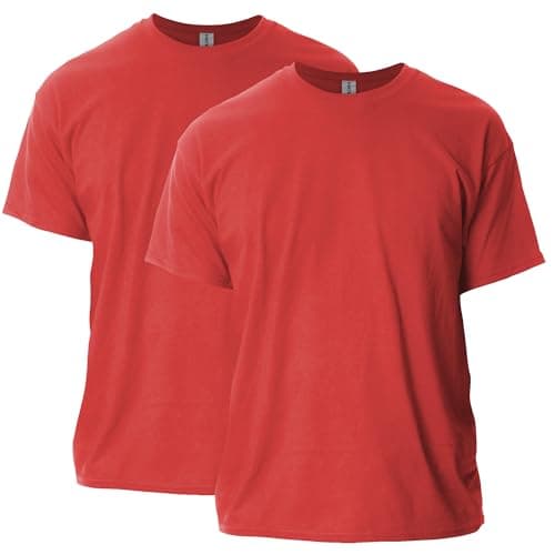 Gildan Adult Ultra Cotton T-Shirt, Style G2000, Multipack, Red (2-Pack), 3X-Large