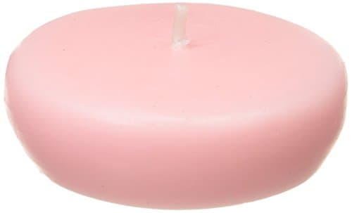 Zest Candle CFZ-025 24-Piece Floating Candles, 2.25-Inch, Light Rose