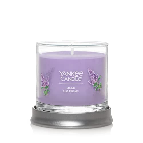 Yankee Candle Lilac Blossoms Scented, Signature 4.3oz Small Tumbler Single Wick Candle, Over 20 Hours of Burn Time