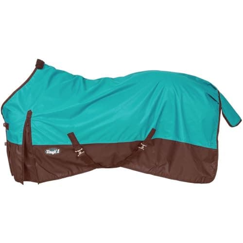 Tough 1 600 Denier Waterproof Horse Sheet, Turquoise/Brown, 72-Inch