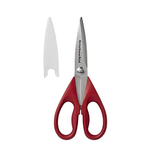 Best Kitchen Shears #7 from KitchenAid KitchenAid All Purpose Kitchen Shears with Protective Sheath Durable Stainless Steel Scissors, Dishwasher Safe, Soft Grip Comfort Handle, 8.72 Inch, Red