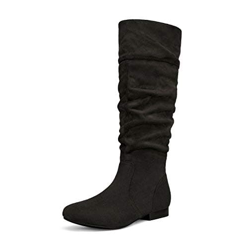 DREAM PAIRS Women's Knee High Pull On Fall Weather Winter Boots,Size 8,Black,BLVD