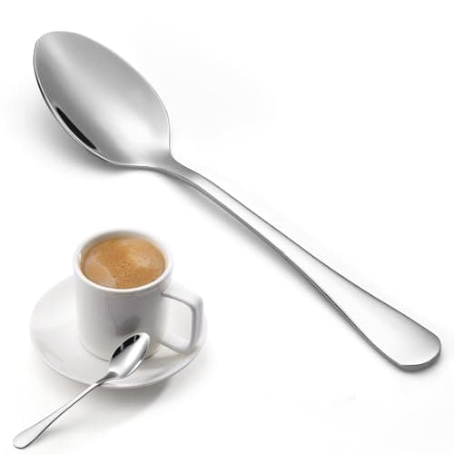 12 Pcs Demitasse Espresso Spoons Set, 4.7" Mini Coffee Spoons, Tiny Spoons, Stainless Steel Small Spoons for Dessert, Appetizer, Small Sugar Spoons, Dishwasher Safe