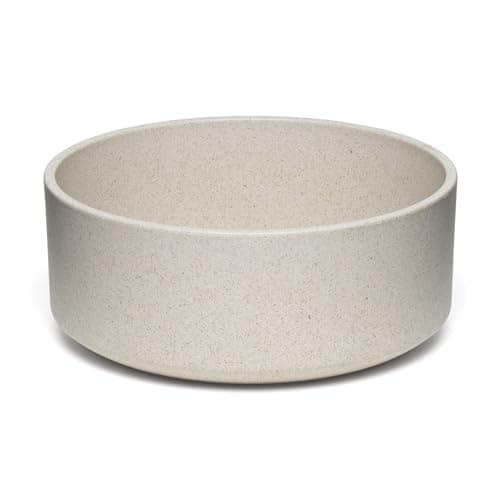 Loving Pets - Dolce Bamboo - Eco-Friendly Pet Bowls & Dishes for Dog, Cats, Puppy Food and Water Dish -Sustainable and Dishwasher Safe, Made with Real Bamboo (Small, Oat-Beige)