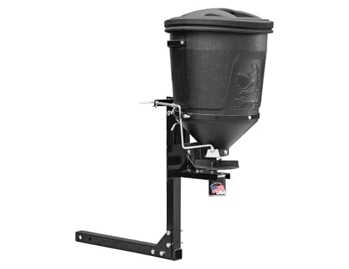 Buyers Products UTVS16 UTV Broadcast Spreader For Salt, Grass Seed, Fertilizer, Deer Feeder Seed and More, 150 lb. Capacity with Lid, UTV All Season Spreader