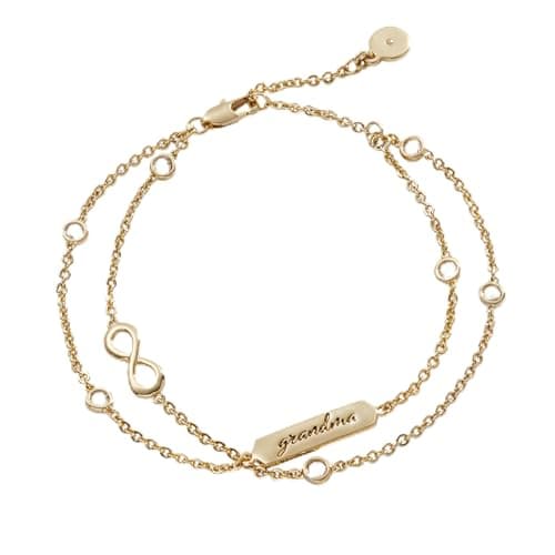 Alex and Ani Grandma Infinity Chain Double Strand Bracelet