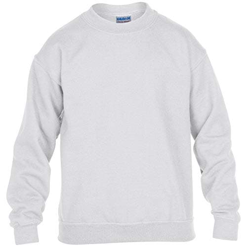 Gildan Childrens Big Boys Heavy Blend Crewneck Sweatshirt (XL) (White)