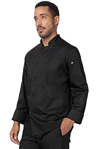 Chef Works Unisex Sustainable Le Mans Chef Coat, Black, X-Large