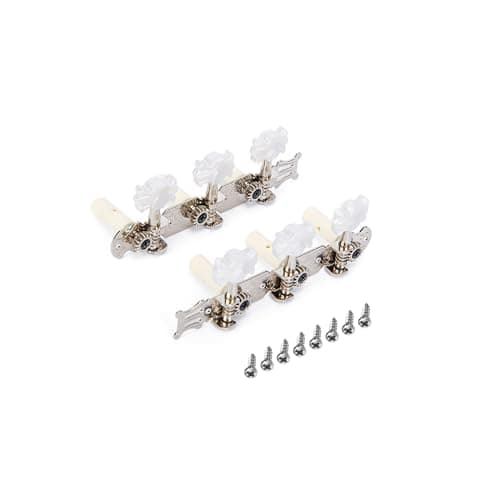 2Pcs Guitar Tuning Pegs,Classical Guitar Machine Heads Tuners,3L3R Silver Zinc Alloy Guitars Tuning Keys for Acoustic Folk Classical Guitars