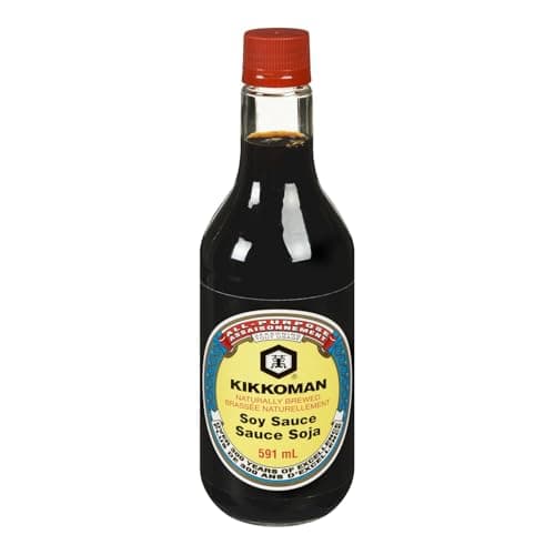 Kikkoman Soy Sauce – Traditionally Brewed, Healthy and Authentic, Gluten-Free, Pleasant Smell, Ideal for Seasoning Different Cuisines – 20 Oz, Pack of 1