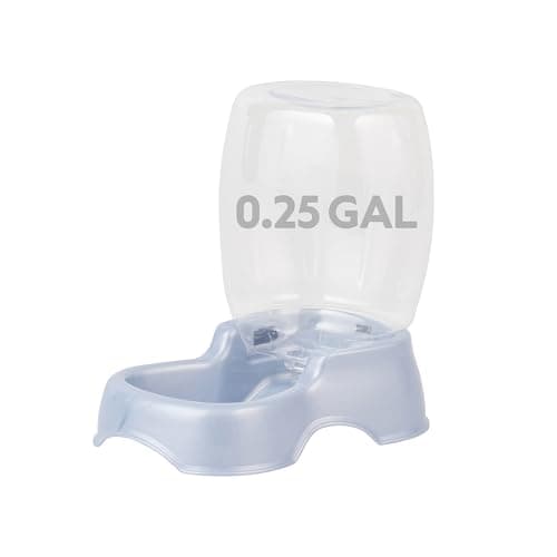 Petmate Pet Cafe Cat and Dog Water Dispenser Extra Small Water Bowl for Kittens and Puppies, USA Made, 0.25 GAL, 7.3"H, Pearl Ash Blue