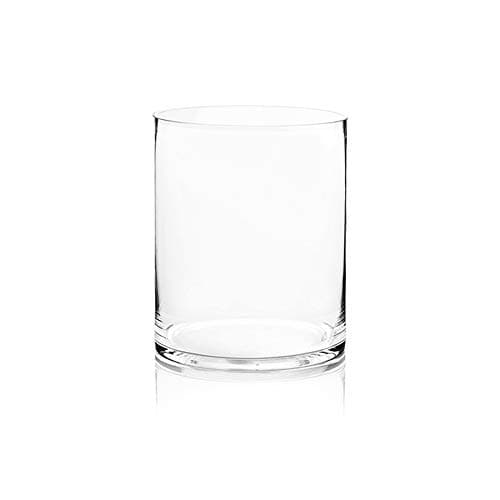 WGV Cylinder Vase, Width 8", Height 10", Clear Wide Large Diameter Flower Glassware, Floral Container, Planter Terrarium for Wedding Party Event, Home Accent Decor, 1 Piece