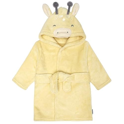 Gerber Baby Hooded Animal Character Bathrobe, Yellow Giraffe, 0-9 Months