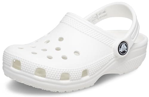 Crocs Kids' Classic Clog , White/White, 8 Toddler