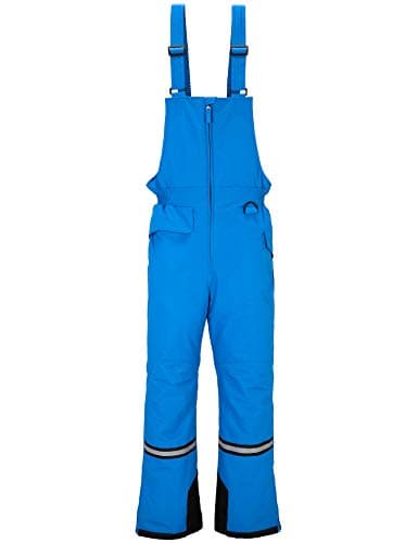 wantdo Men's Snow Ski Pants Bibs Overalls Waterproof Insulated Snowboard Pants Winter Warm Outdoor Hiking Pants Blue Medium