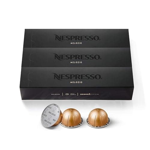 Nespresso Capsules Vertuo, Melozio, Medium Roast Coffee, 30 Count Coffee Pods