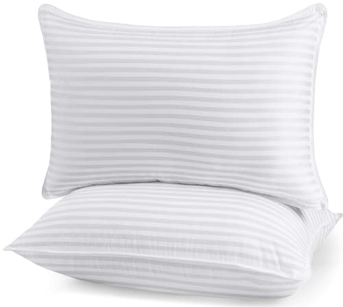 Utopia Bedding Bed Pillows for Sleeping Queen Size, 1000 Grams Filled Hotel Quality Cooling Pillows for Side, Back or Stomach Sleepers (White, Set of 2)