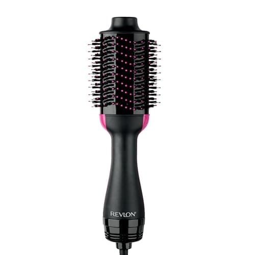 REVLON One-Step Volumizer Hair Dryer and Styler | Less Frizz, More Shine, and Less Heat Damage for Fast and Easy Salon-Style Blowouts, for All Hair Types and Lengths (Black)