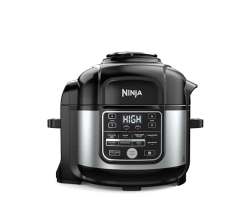 Ninja Foodi 10-in-1 Pressure Cooker & Air Fryer Combo, 6.5 Qt Stainless Steel Multi Cooker – Slow Cook, Steam, Bake, Roast, Dehydrate, Sear – Perfect for Holiday Meals & Family Gifts (OS300)