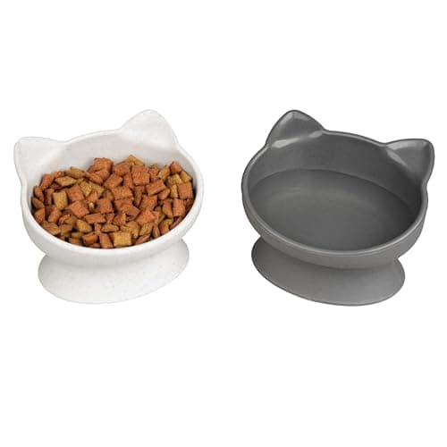 Kitty City Raised Cat Ear Bowls, Small Bowls 2pk (Modern)