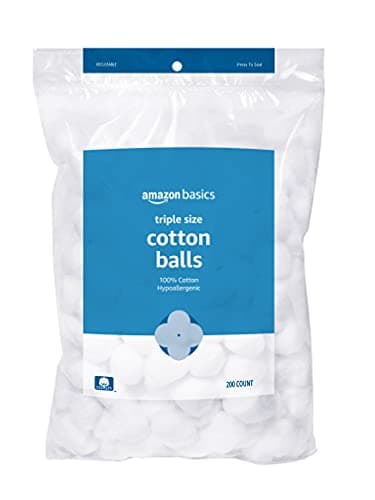 Amazon Basics Cotton Balls for Skincare, 200 Count (Previously Solimo)