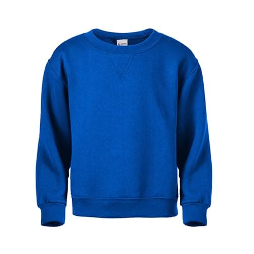 Soffe MJ Boys 8-20 Crew Sweatshirt, Royal, Large