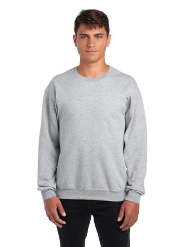 Jerzees -Men's NuBlend Fleece -Sweatshirts & Hoodies, Sweatshirt-Heather Grey, Large