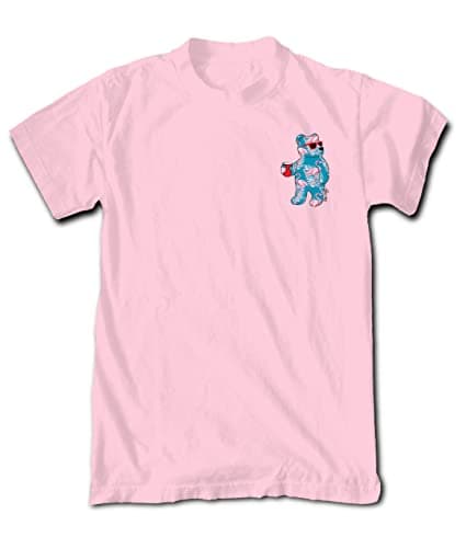 Riot Society Tropical Flamingo Bear Mens T-Shirt - Pink, X-Large