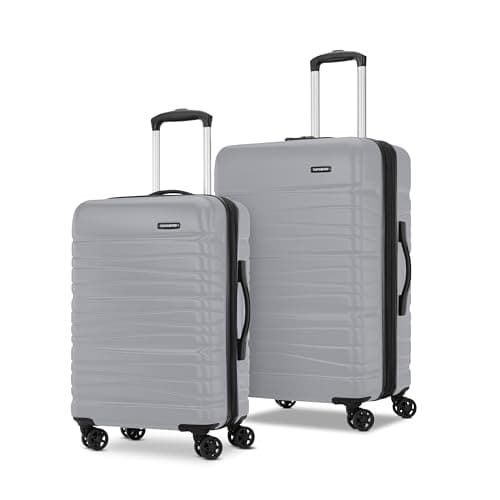 Samsonite Evolve SE Hardside Expandable Luggage with Spinners | Titanium | 2PC SET (Carry-on/Medium)
