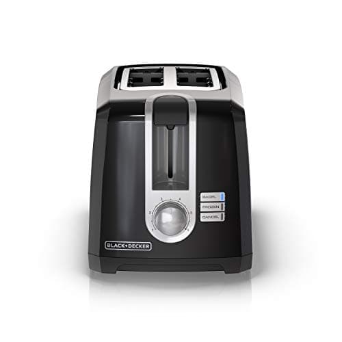 BLACK+DECKER 2-Slice Toaster, T2569B, Extra Wide Slots, 6 Shade Settings, 850 Watts, Crub Tray, Cancel Button