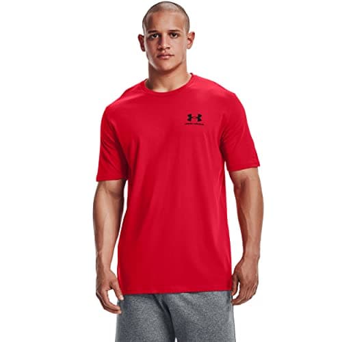 Under Armour Men's UA Sportstyle Left Chest Short Sleeve Shirt XL Red