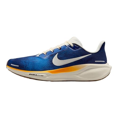 Nike Pegasus 41 Men's Road Running Shoes (IB7723-492, Blue Void/Metallic Gold/Orange Blaze/Sail) Size 10.5