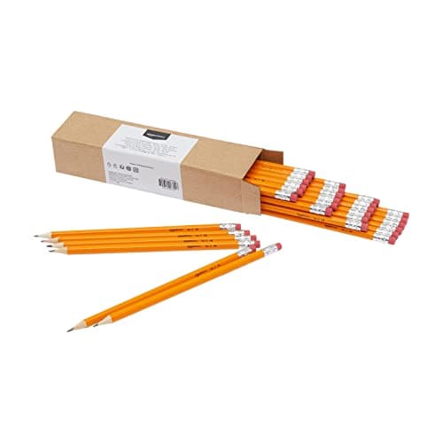 Amazon Basics Woodcased Classroom #2 Pencils with Erasers, Pre-sharpened, HB Lead, Value Pack of 30 count, Orange