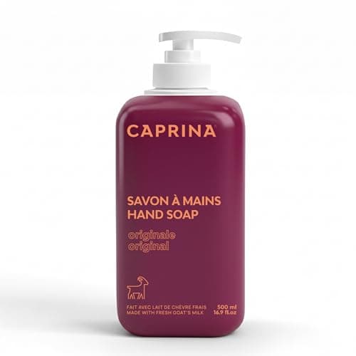 Caprina Liquid Hand Soap, Fresh Goat’s Milk, 500 ml, Original Formula, Gentle Daily Cleanser for Hands