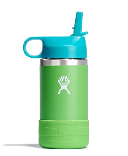 Hydro Flask 12 Oz Kids Wide Mouth Straw Cap and Boot Grass