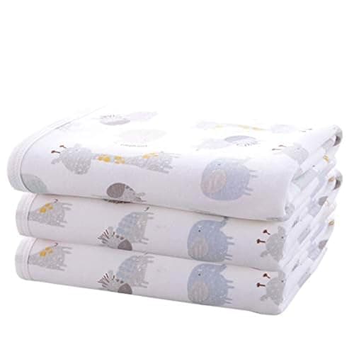 Baby Diaper Changing Pad Liners(22X27.5 inches) Soft Cotton Waterproof Changing Pad for Baby Underpads Mattress Mat Sheet Protector Portable Reusable Urine Mats for Travel Gear Pack of 3